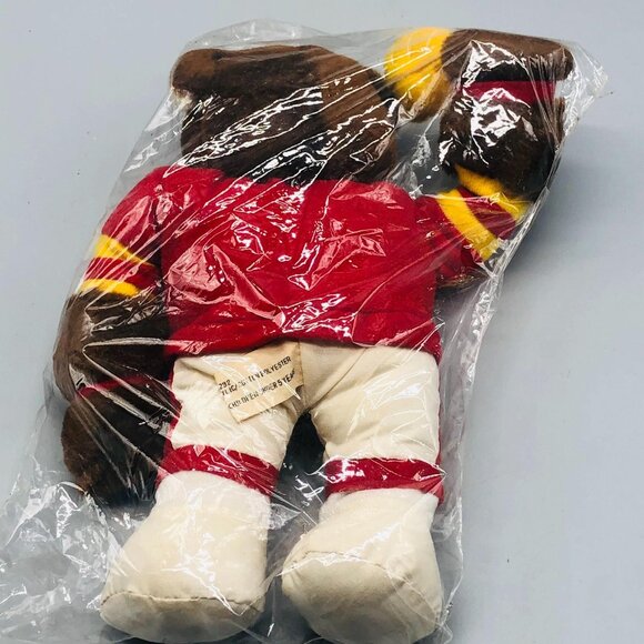 Jaisy Inc. stuffed teddy bear holding football height 10" length 7" READ - Picture 4 of 7